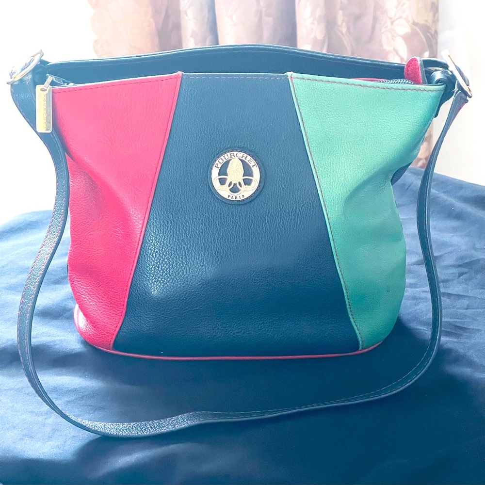 Vintage ✨HOST PICK✨POURCHET PARIS Made in FRANCE 🇫🇷 Small leather handbag